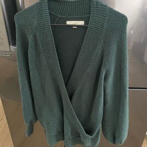 LOFT chenille wrap sweater